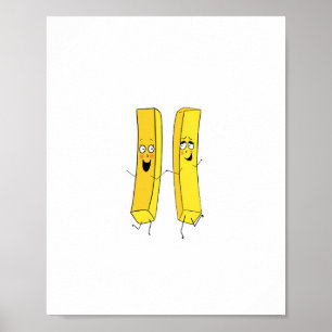 Poster Tema de batatas fritas