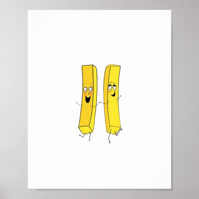 Poster Tema de batatas fritas (Frente)