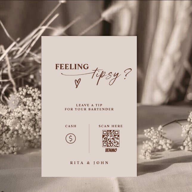 Poster Tema de Boho Vênmo Dica Seu Sinal de Casamento do  (Criador carregado)