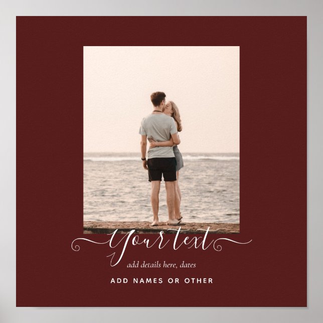 Poster Tema de Borgonha de presentes personalizados (Frente)