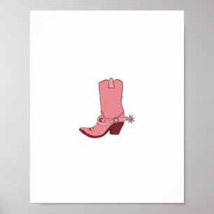 Poster Tema de bota de cowgirl, cowboy