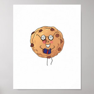 Poster Tema de comida fofo de biscoito