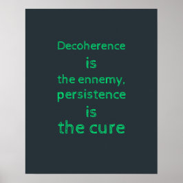 Poster Tema de Engenheiro Quântico de Cabine Verde Carvão