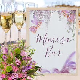 Poster Tema de fada mágica mimosa bar