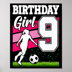Poster Tema de festa de aniversário de futebol para menin
