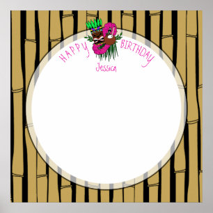 Pôster Tema de Festa de aniversário do Luau Personalizad