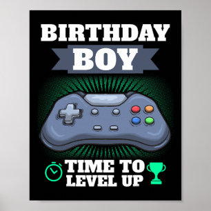 Poster Tema de festa de videogame para garoto Hora de sub