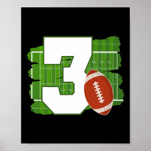 Poster Tema De Futebol aniversário de 3 anos De 3 Anos
