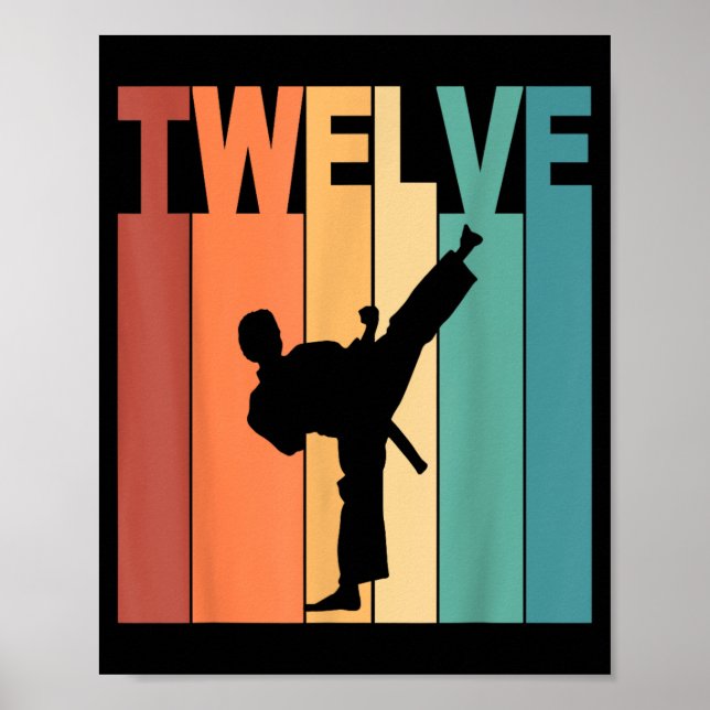 Poster Tema de Karatê Taekwondo de 12 anos de idade (Frente)