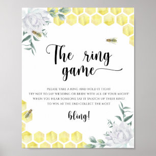 Poster Tema de mel - O jogo do anel