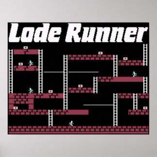 Poster Tema de retro do Jogo de Vídeo do Lodo Runner