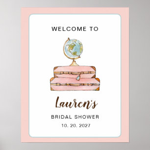 Poster Tema de Viagem de Senhorita para Senhora Boas-vind