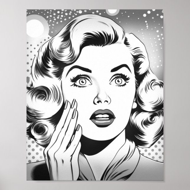 Poster tema/design popart retrô (Frente)