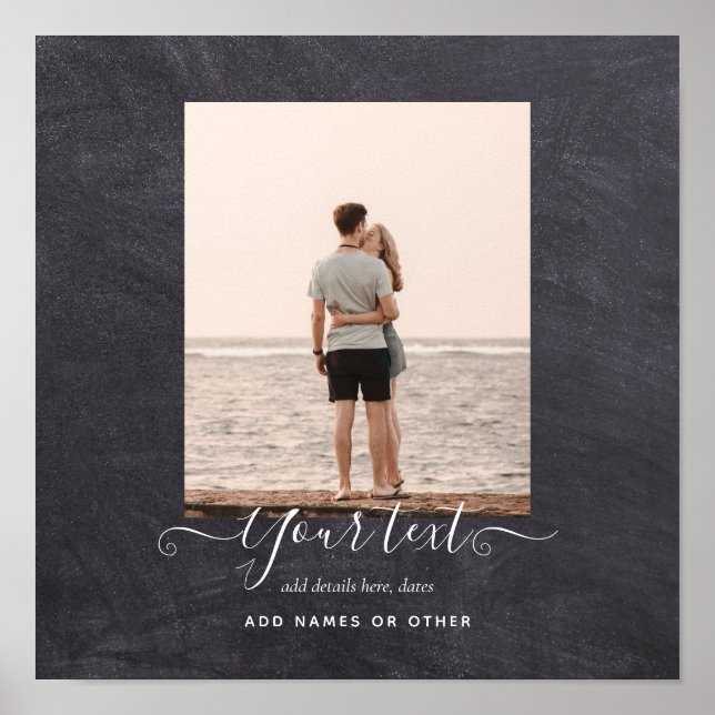 Poster Tema do Quadro de Texto Personalizado do Dif. Foto (Frente)