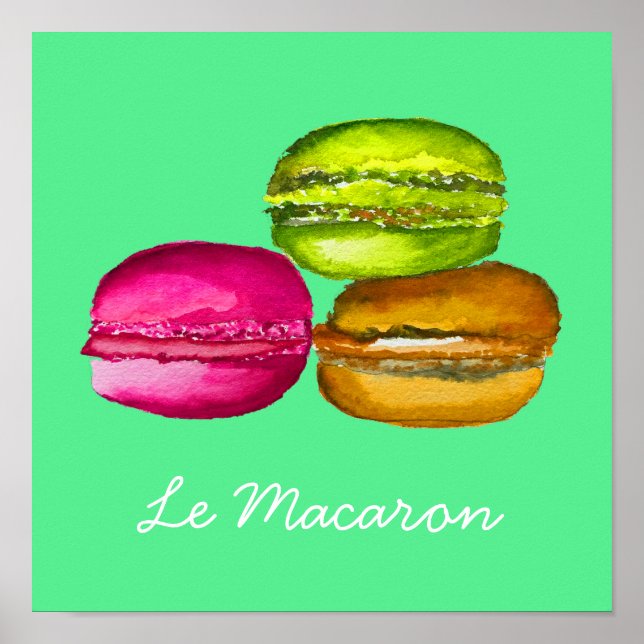 Poster Tema francês Le Macaron (Frente)