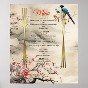 Poster tema Serene Tranquilidade Ikebana Japonês