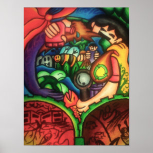 Poster temático da conservação do ecossistema