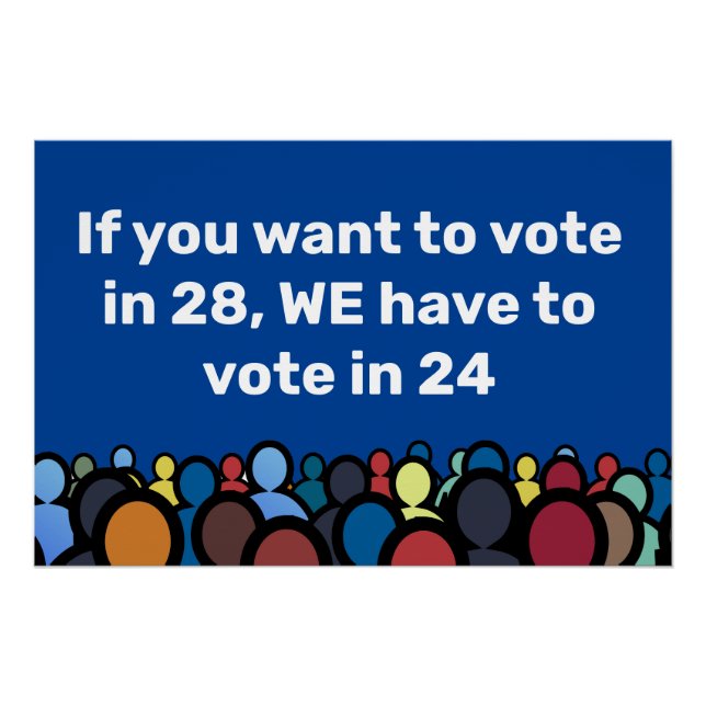 Pôster Temos de votar em 24 (Frente)