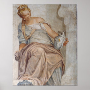 Poster Temperance, from the wall of the sacristy (fresco)