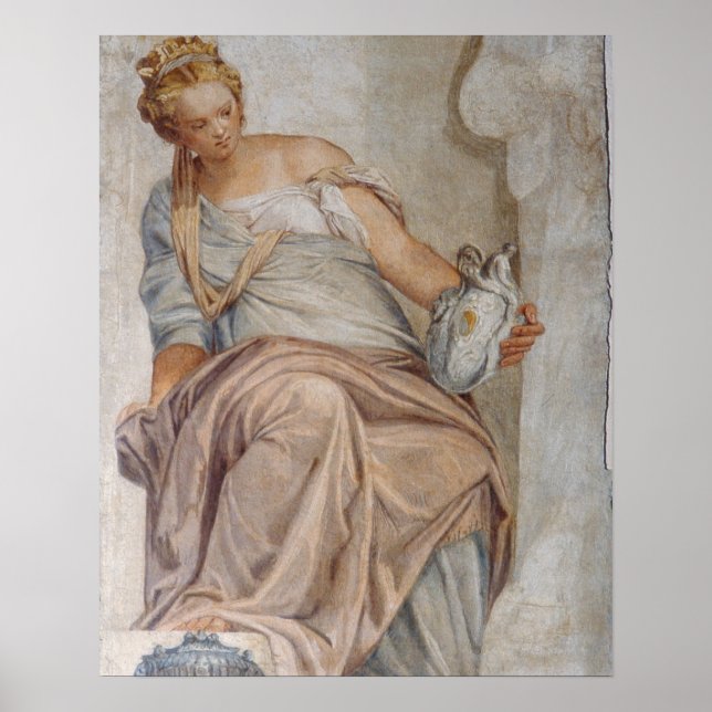 Poster Temperance, from the wall of the sacristy (fresco) (Frente)