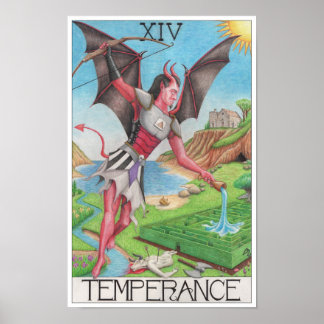 Poster Temperance tarot card