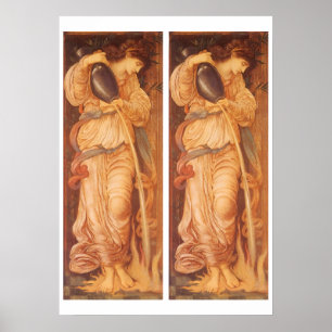 Pôster Temperantia de Burne Jones, Arte Vitoriana Vintage