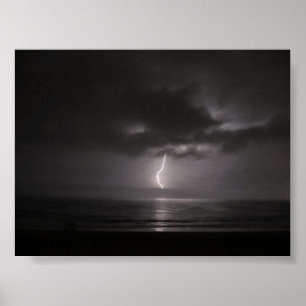 Pôster Tempestade 2 do relâmpago do oceano