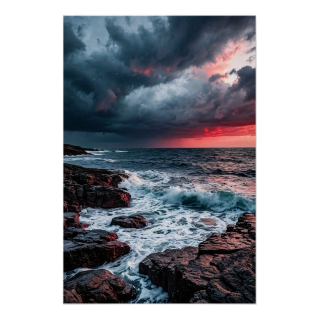 Pôster Tempestade Carmesim (Frente)