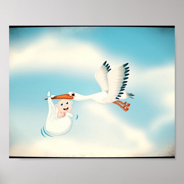 Poster Tempestade carregando novo bebê nascer (Frente)