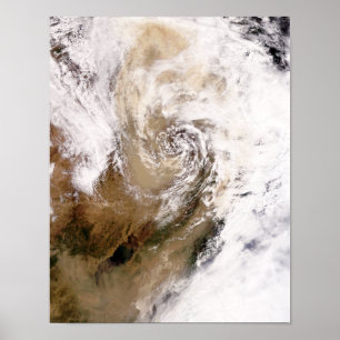 Poster Tempestade da poeira em China do norte