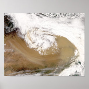 Pôster Tempestade da poeira em China do norte