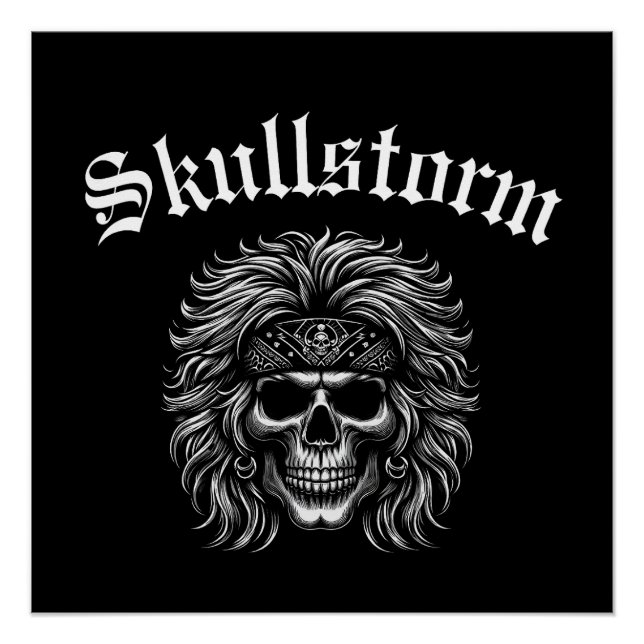 Pôster Tempestade de Caveira (Frente)