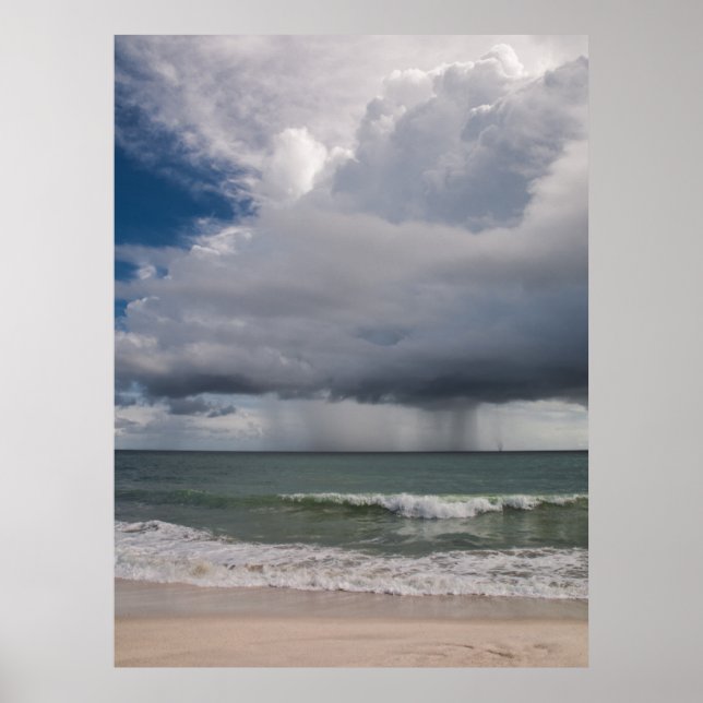 Poster Tempestade De Chuva Sobre O Oceano Atlântico (Frente)
