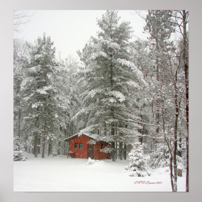 Poster Tempestade de neve em inverno - Personalizada (Frente)