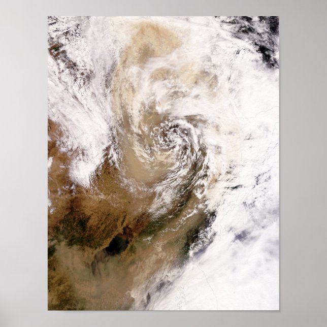 Poster Tempestade de poeira na China norte (Frente)