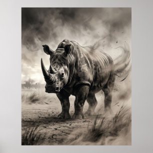 Poster Tempestade de Poeira Sumi Rhino