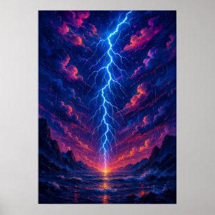 Poster Tempestade de raios cósmicos sobre Montanhas Fanta