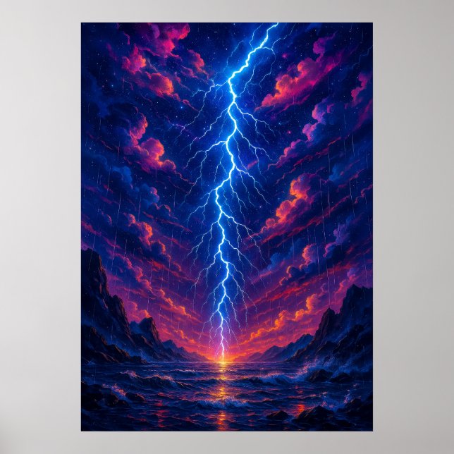 Poster Tempestade de raios cósmicos sobre Montanhas Fanta (Frente)