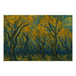 Pôster Tempestade na Floresta Ouro