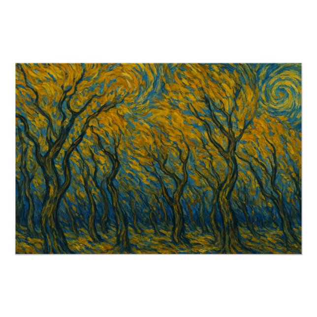 Pôster Tempestade na Floresta Ouro (Frente)