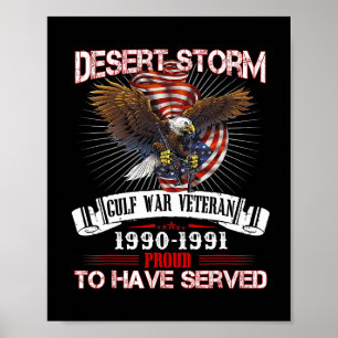 Poster Tempestade no Deserto Veterano T Camisa Veterano O