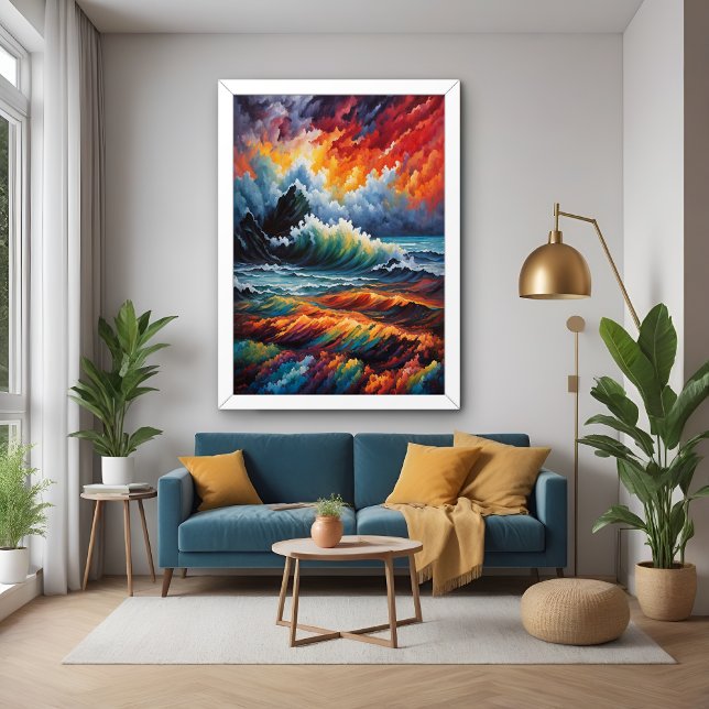 Pôster Tempestade no Oceano de Fiery - Arte de Capa (Criador carregado)