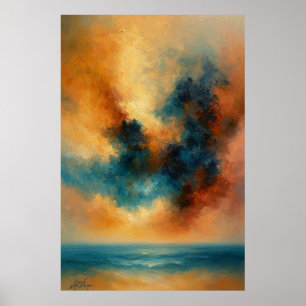 Poster Tempestade Serenidade Abstrata