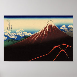 Poster Tempestade sob a Cúpula (de Hokusai)