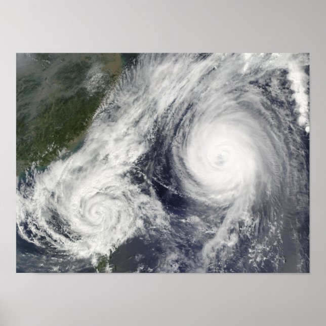 Poster Tempestade tropical Parma e Super Typhoon Melor (Frente)