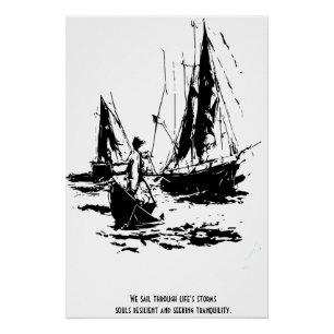 Pôster tempestades, almas resilientes e tranquilas da vid