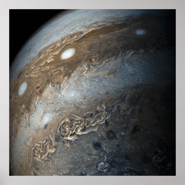 Poster Tempestades em Júpiter a partir de Juno Cam (2017) (Frente)