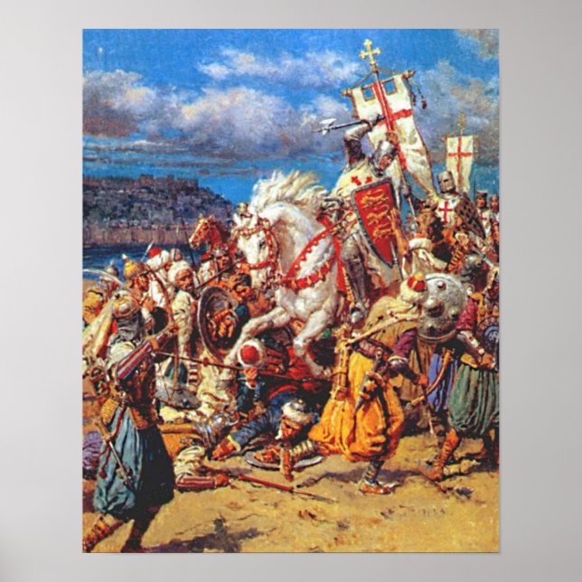 Pôster Templário vs. sarraceno (Frente)