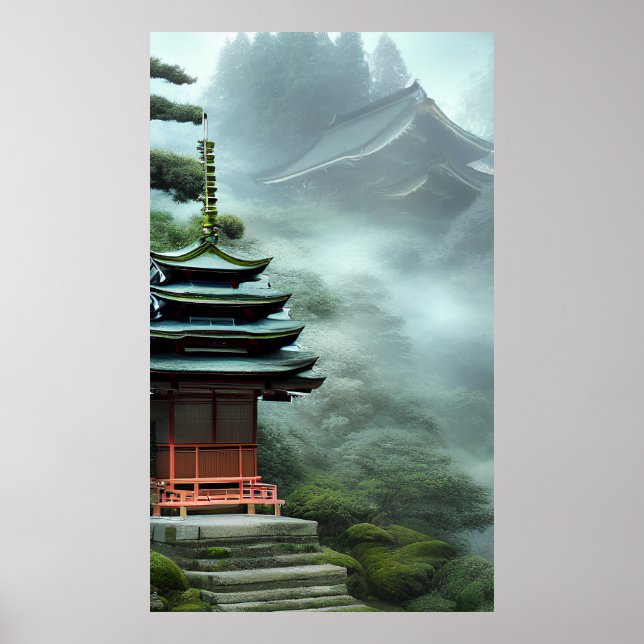 Poster Temple - Colorful Painting (Frente)