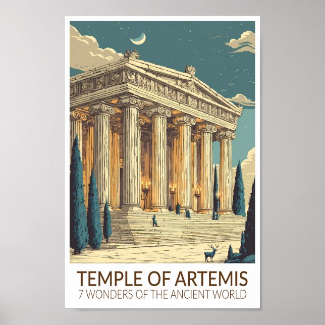 Poster Temple of Artemis Seven Wonders of the World Art (Frente)